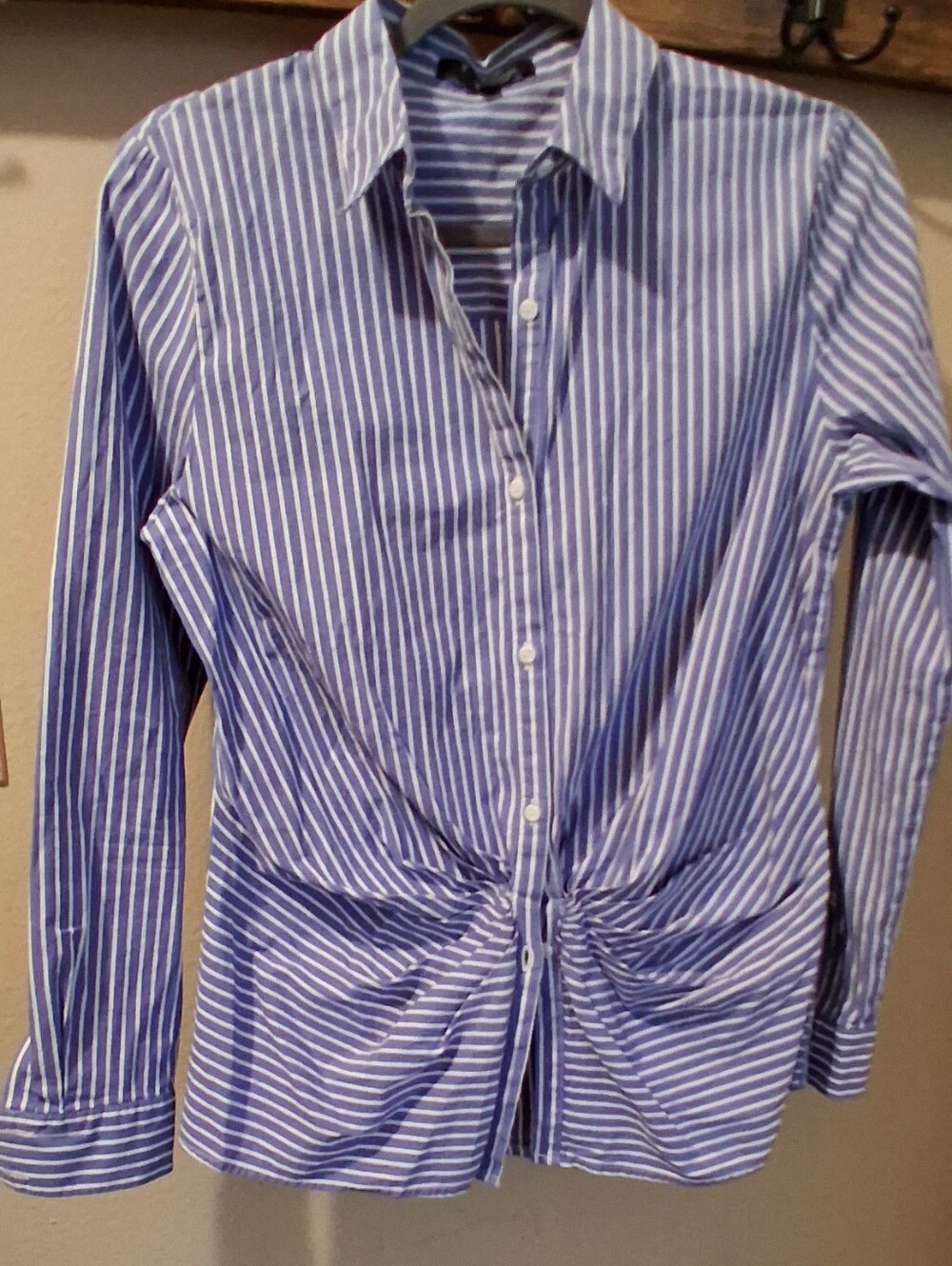 Thakoon Blue and White Striped Button Shirt Size M
